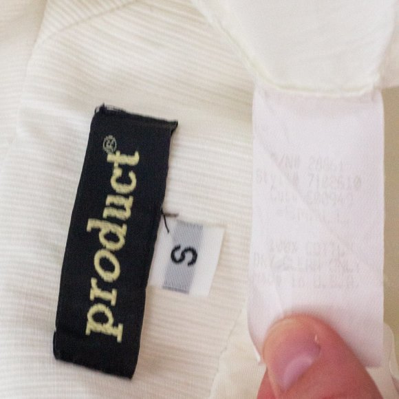 Vintage 90s S 100% Cotton Crisp Heavy Jacket White - Picture 9 of 14